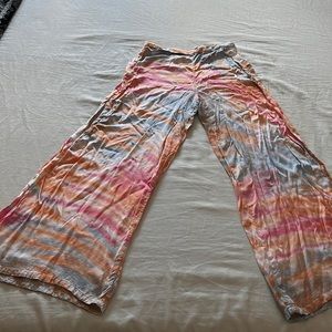 Young fabolous and broke satin tie dye pants size small